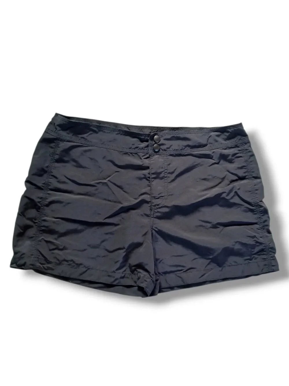 L.L. Bean Womens Nylon Shorts Black 4 Inch Unlined Performance Quick Dry Size 14